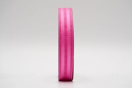 Яскраво-рожева дворядна стрічка зі стрілковим візерунком_K1753-501